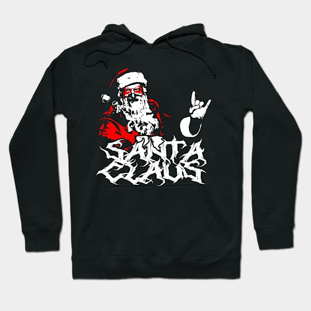 Metal Santa Hoodie by Awesome AG Designs